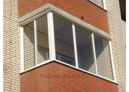 Холодное остекление балкона профилем Provedal и шумопонижающими отливами Мытищах
