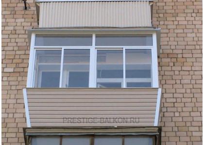 Холодное остекление алюминиевыми окнами с выносом и нащельниками в Мытищах