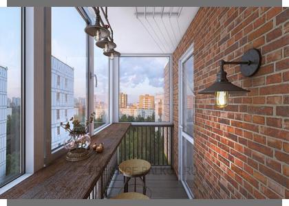 Настенное освещение лоджии в Мытищах