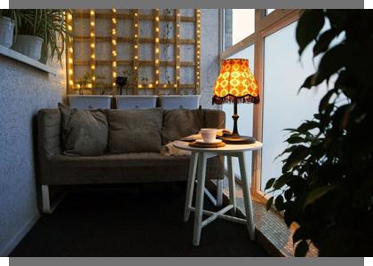 Настольное освещение лоджии в Мытищах