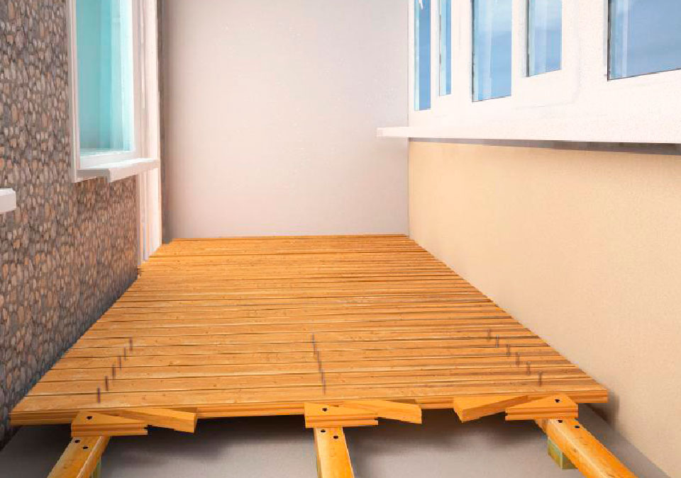 Настил полов балконов и лоджии в Мытищах